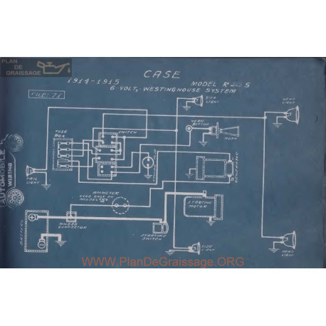 Case R5 6volt Schema Electrique 1914 1915 Westinghouse