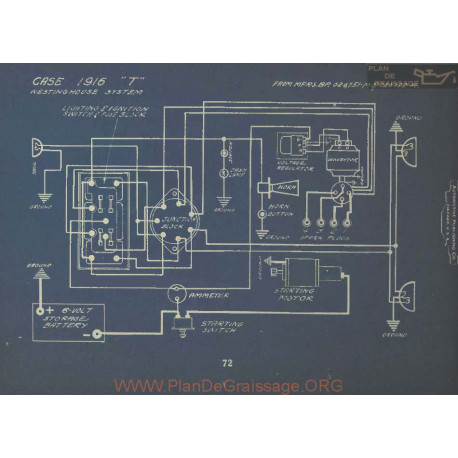 Case T Schema Electrique 1916 Westinghouse