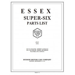 Essex 1931 Parts List July