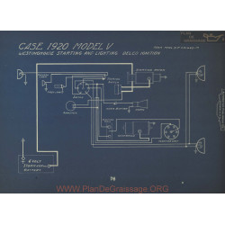 Case V Schema Electrique 1920 Westinghouse Delco