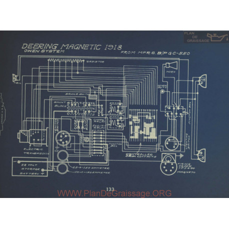 Deering Magnetic Schema Electrique 1918 Owen