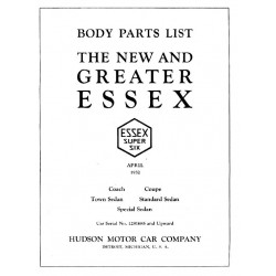 Essex 1932 Body Parts List