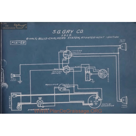 Sg Gay Co 6volt Schema Electrique 1915 Allis Chalmers