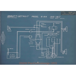 Abbott Detroit 6 44 Remy Schema Electrique 1916 1917