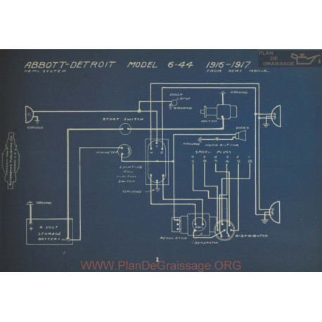 Abbott Detroit 6 44 Schema Electrique 1916 1917 V2