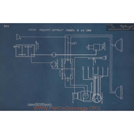 Abbott Detroit 6 44 Schema Electrique 1916