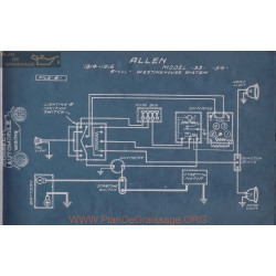 Allen 33 34 6volt Schema Electrique 1914 1915 Westinghouse