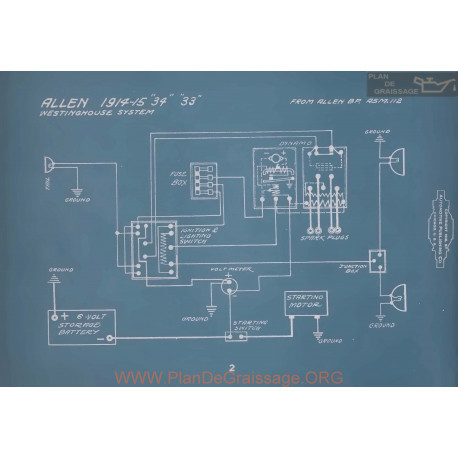 Allen 34 33 Westinghouse Schema Electrique 1914 1915