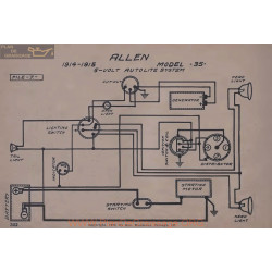 Allen 35 6volt Schema Electrique 1914 1915 Autolite