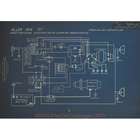 Allen 37 Westinghouse Schema Electrique 1916