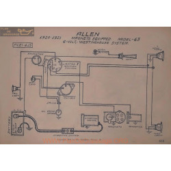 Allen 43 6volt Magneto Schema Electrique 1920 1921 Westinghouse