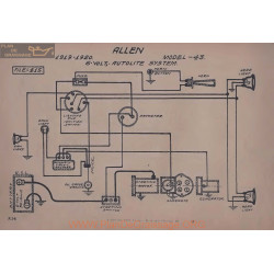 Allen 43 6volt Schema Electrique 1919 1920 Autolite