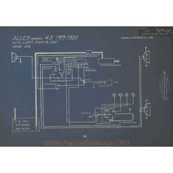 Allen 43 Light Start Schema Electrique 1919 1920