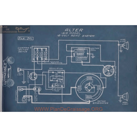 Alter 12volt Schema Electrique 1915 Remy