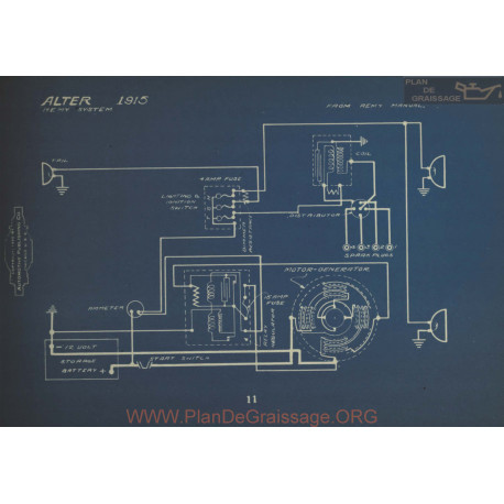 Alter Schema Electrique 1915 Remy