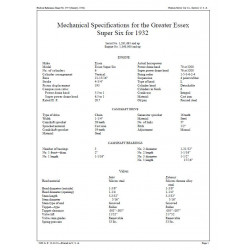 Essex 1932 Mech Specs