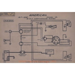 American A 6volt Schema Electrique 1917 1918 Westinghouse