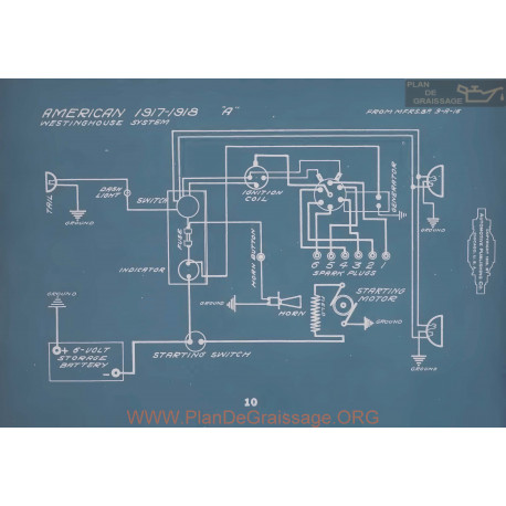 American A Schema Electrique 1917 1918