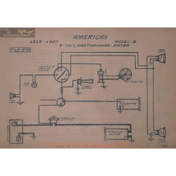 American B 6volt Schema Electriqu 1919 1920 Westinghouse