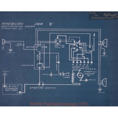 American B Schema Electrique 1918