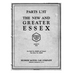 Essex 1932 Parts List