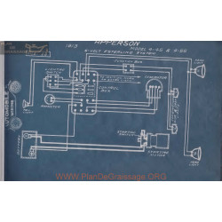 Apperson 4 45 55 6volt Schema Electrique 1913 Eterline