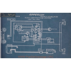 Apperson 6 48 58 8 6volt Schema Electrique 1916 Westinghouse