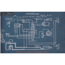 Apperson 6 48 6volt Schema Electrique 1916 Bijur Delco