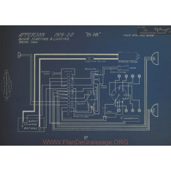 Apperson 8 18 Schema Electrique 1919 1920 Bijur Remy