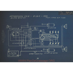 Apperson 8 18a Schema Electrique 1918 1919 Bijur