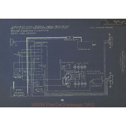 Apperson 818 19 20 Schema Electrique 1918 1919 1920 Bijur Remy