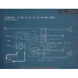 Auburn 4 40 4 41 6 45 6 46 Schema Electrique 1914