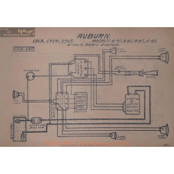 Auburn 4 40 41 45 46 6volt Schema Electrique 1913 1914 1915 Remy