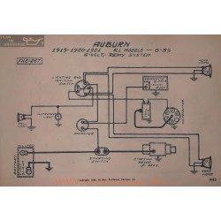 Auburn 6 39 6volt Schema Electrique 1919 1920 1921 Remy