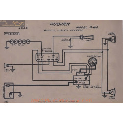 Auburn 6 40 6volt Schema Electrique 1915 Delco V2