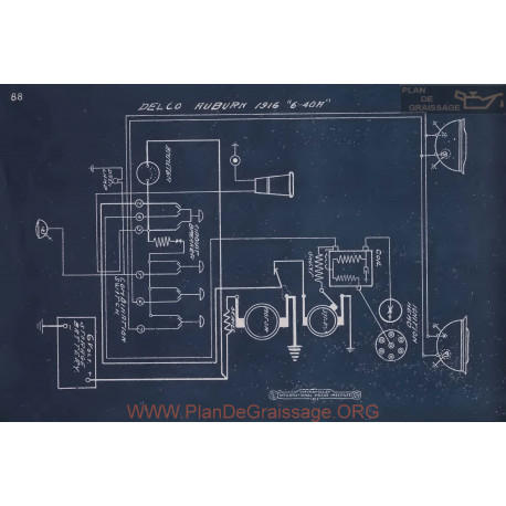 Auburn 6 40 H Schema Electrique 1916