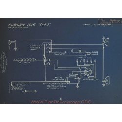 Auburn 6 40 Schema Electrique 1915 Delco