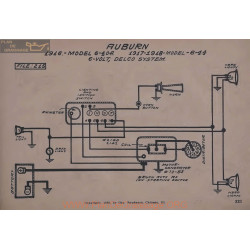 Auburn 6 40a 44 6volt Schema Electrique 1916 1917 1918 Delco V2