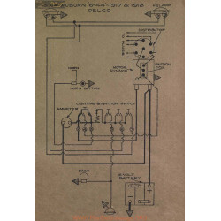 Auburn 6 44 Schema Electrique 1917 1918 Delco