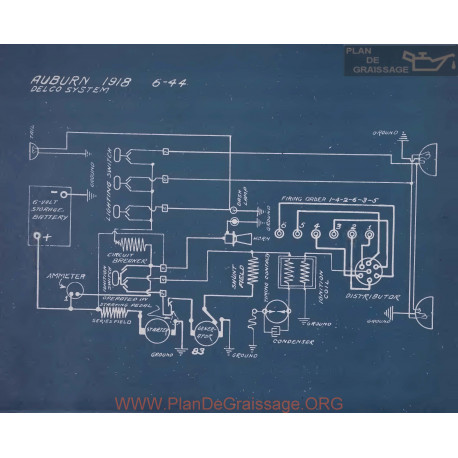 Auburn 6 44 Schema Electrique 1918