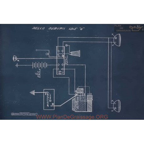 Auburn 6 Schema Electrique 1915