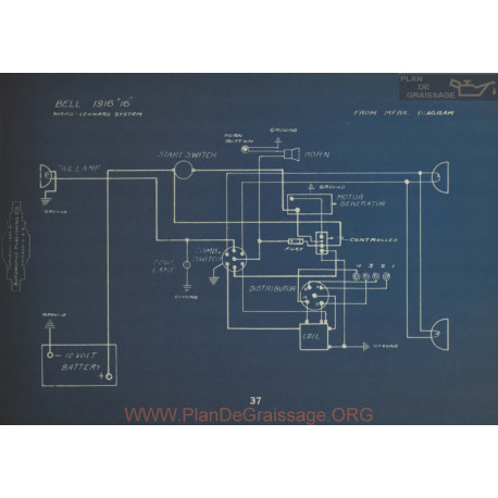 Bell 16 Schema Electrique 1916 Ward Leonard