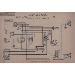 Brewster 91 12volt Schema Eelctrique 1920 1921 Usl