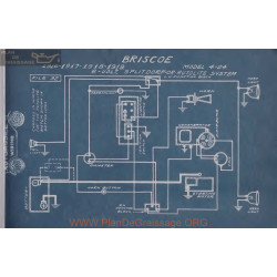 Briscoe 4 24 6volt Schema Electrique 1916 1917 1918 1919 Splitdorf Eutolite