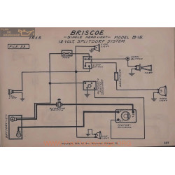 Briscoe B15 Single 12volt Schema Electrique 1915 Splitdorf