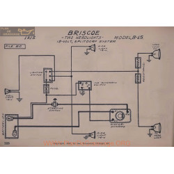 Briscoe B15 Two Headlight Schema Electrique 1915 Splitdorf