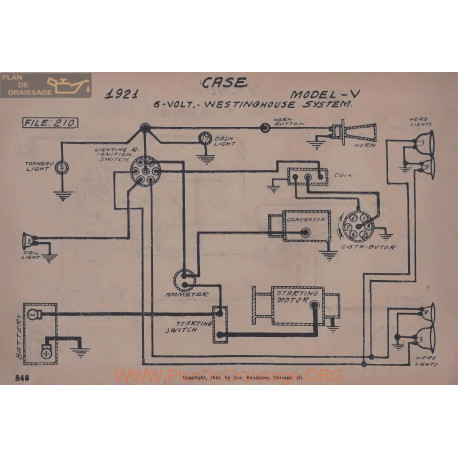 Brook V 6volt Schema Electrique 1921 Westinghouse