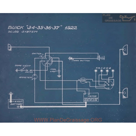 Buick 34 35 36 37 Schema Electrique 1922