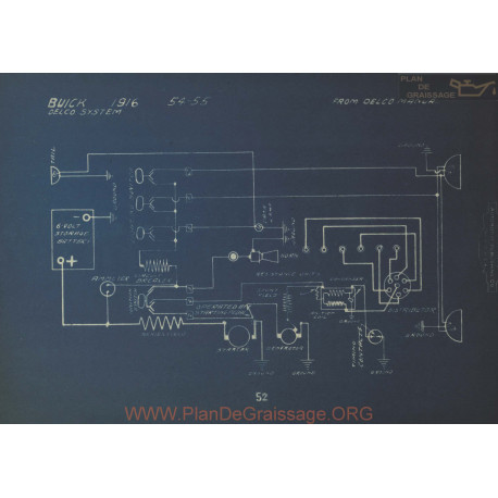 Buick 54 55 Schema Electrique 1916 Delco