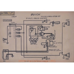 Buick B24 B25 B36 B37 6volt Schema Electrique 1914 Delco